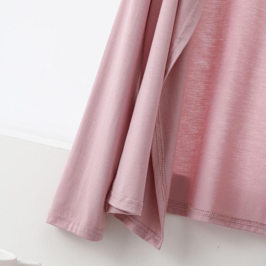 Dámský úzký modalový kardigan na jaro/léto - Jednobarevný, pletený top s dlouhým rukávem