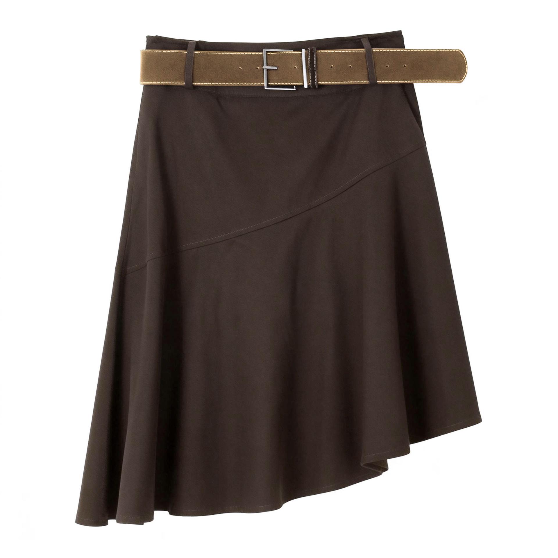 Ge Ming Women s High-Waisted Irregular Hem Fishtail Skirt - Spring Collection N436C S (waist 90-110 cm)