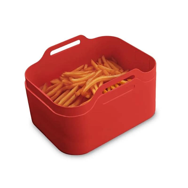 Kitchencook - Silpot2 Red - Lot De 2 Paniers Cuisson Silicone Air Fryer