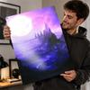 Fantasy Cityscape Metal Poster Perfect Gift for Fans Lovers Customized Wall Art Metal Sign for Bedroom Stuff Vintage Decor Room