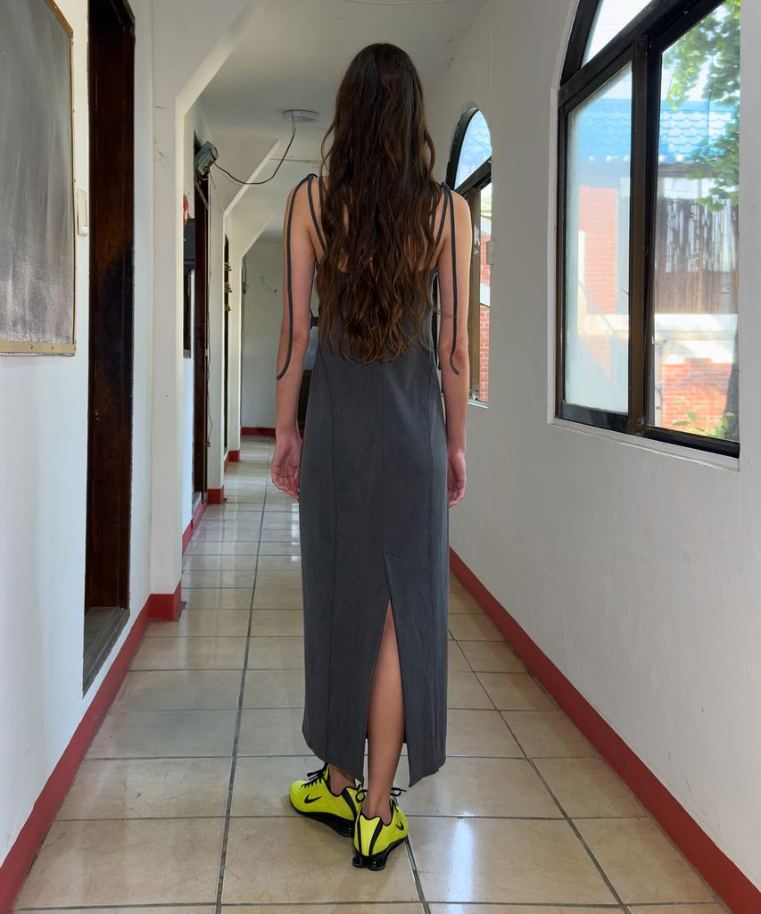 Daiaegeuneol Two Way Long Dress (Charcoal)