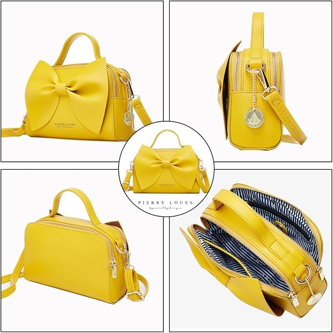 Shoulder Design with Cute Perfect for Entrance or As a and Cute for Office Workers and Dates Yellow [GDGZJJD] Women's 2-Way Bag/Handbag, Crossbody,