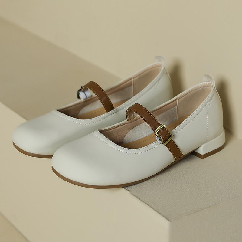 

Кожаные туфли на плоской подошве для женской обуви Хуэйчжоу Су Иньинь, такие же туфли на плоской подошве, круглая голова, беременные женщины носят ленивую обувь с мягкой подошвой 34 абрикосовый