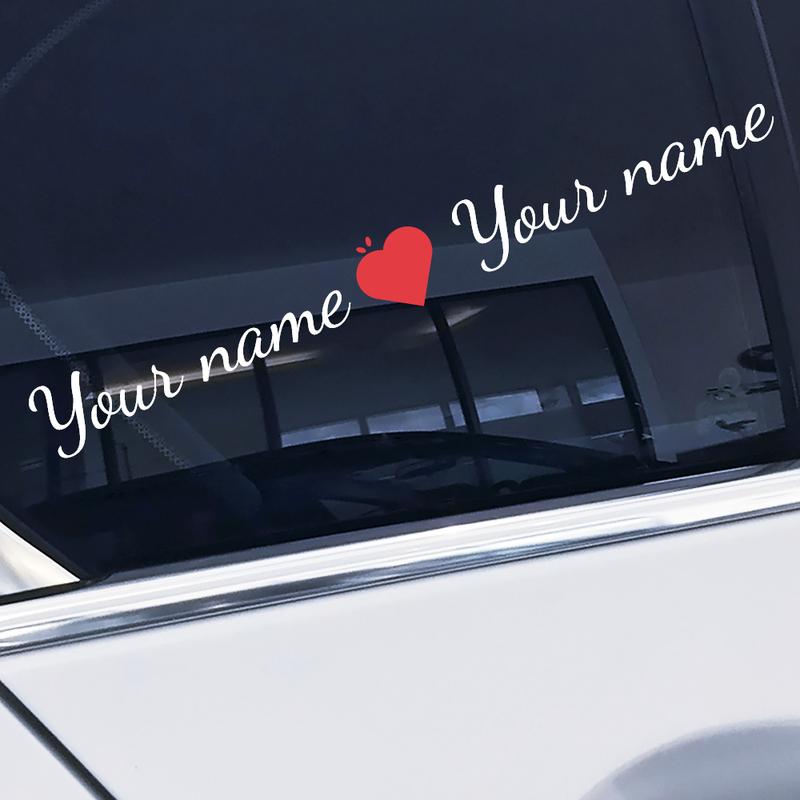 DIY Window Sticker Personalized Lover Romantic Name Vinyl Decor Decal Gift for Girls Boys Car Door Hood Auto Accessories
