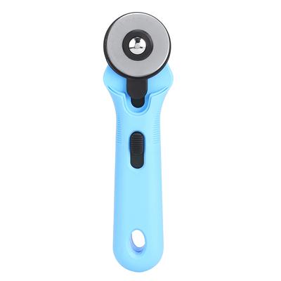 Taglierino Rotondo da 45mm Coltello per Tessuti Piatto Rotondo Taglierino per Stoffa Accessori per Cucito (blu)