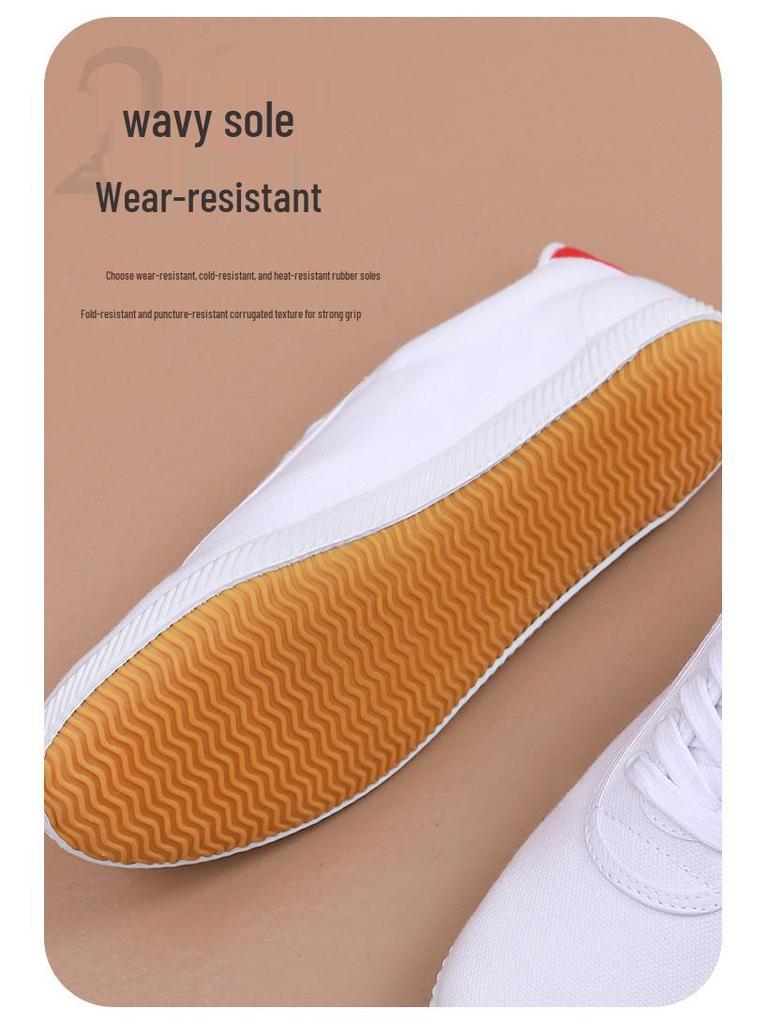 Lutai pustende Wushu-treningssko i kanvas - Slitesterke Tai Chi-treningssko med myk såle