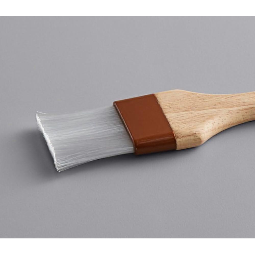 Soro Essentials 2” Flat Pastry Brush with Nylon Bristles, Wooden Handle - Compatible with BBQ, Butter, Oil, Marinade