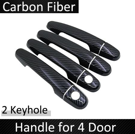 Black Carbon Fiber for Toyota Passo Daihatsu Sirion Boon M300 M600 2004~2015 2012 2013 2015 Door Handle Cover Car Accessories
