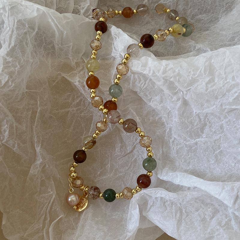 Double-Layer Pearl Beaded Bracelet: Light Luxury Retro Design for Women