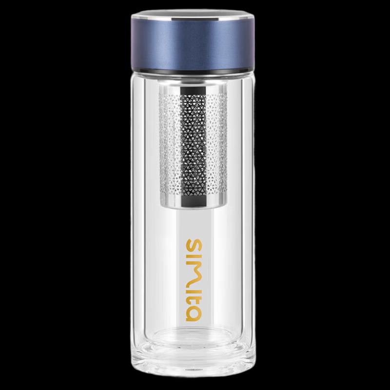 Schmidt Double-Layer Insulated Glass Tea Cup with Extended Filter