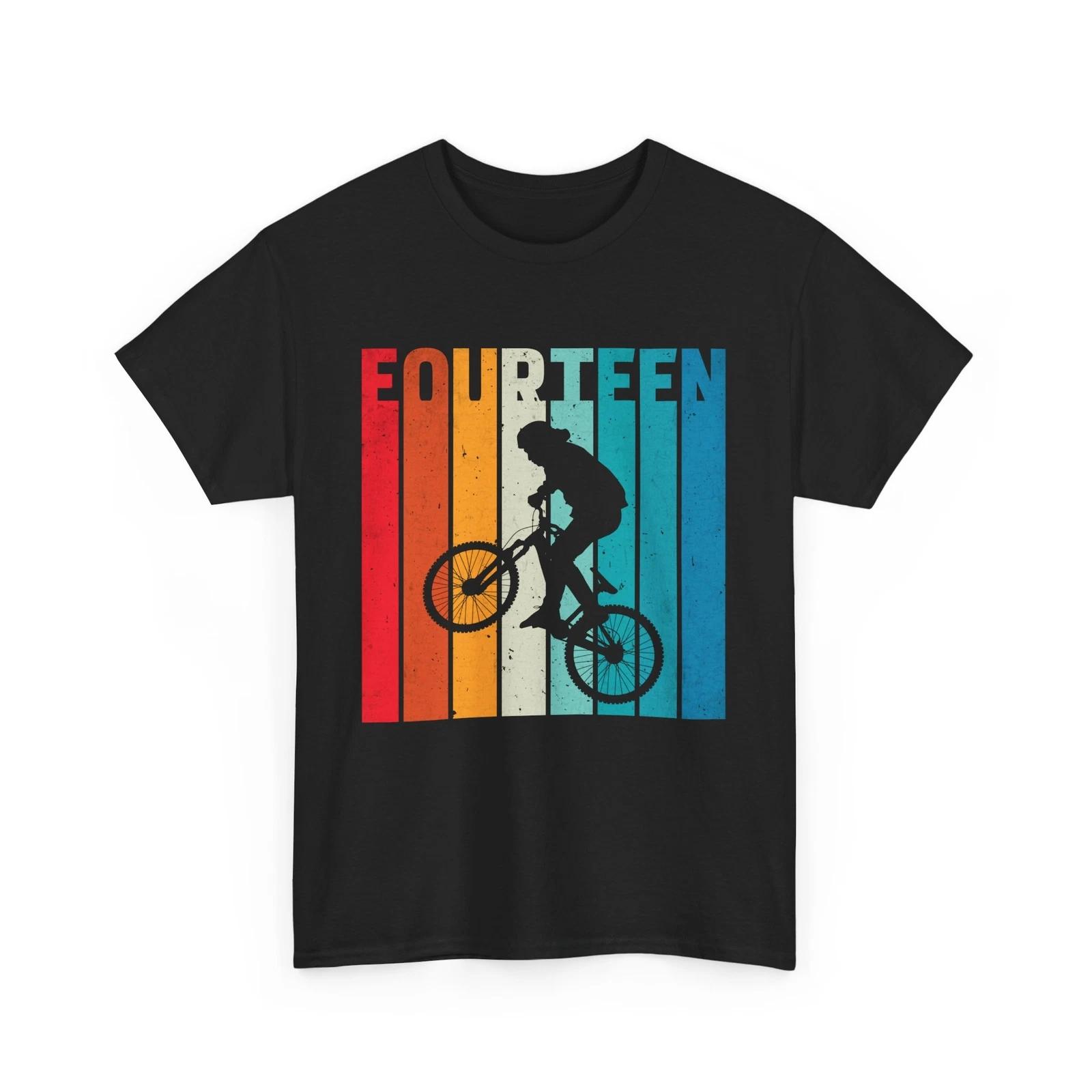 Cyclist T-Shirt | Biking Shirt | Fourteen Retro BMX Bicycle T-Shirt 3XL
