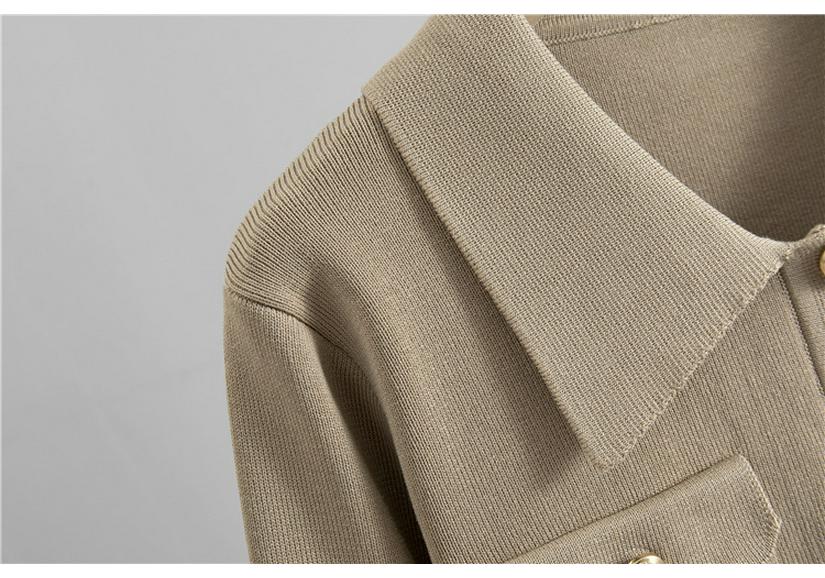 European Casual Knitwear Two-Piece Set: French Style Sweater Cardigan and Skirt for Women - Autumn/Winter Collection