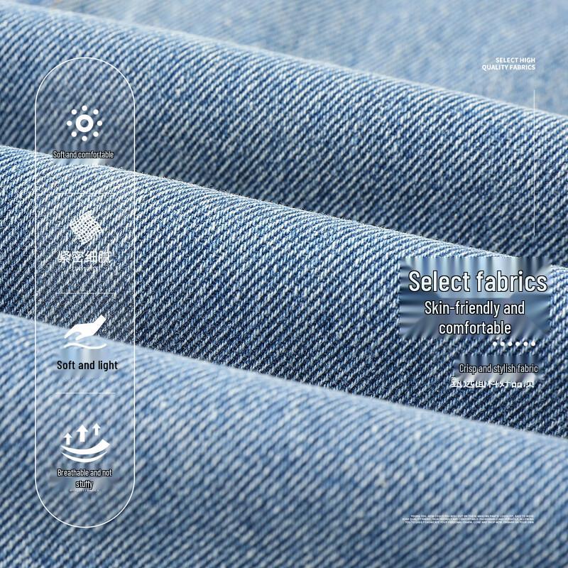 Handu Yishe Women's High-Waist Loose Fit Denim Cargo Pants