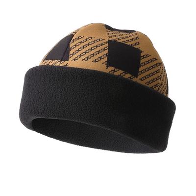 MCNSPORTS Buffalo Check Reversible Fleece Beanie Warm Cap