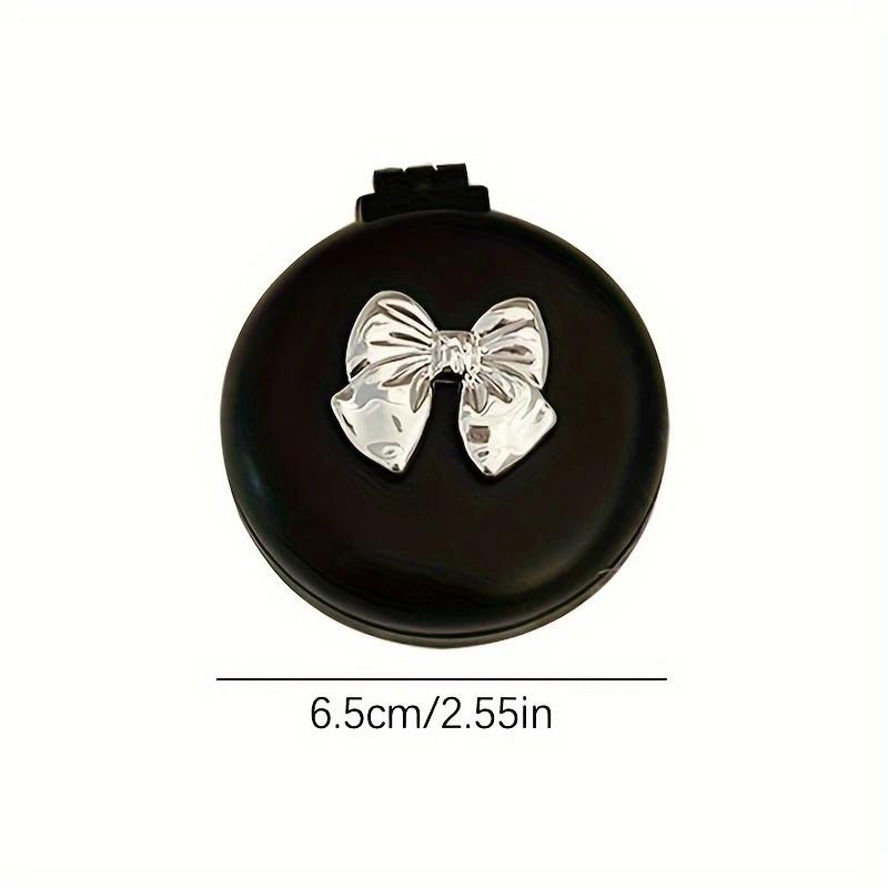 

BEPAN Cute Bowknot Round Cushion Comb Folding Massage Comb with Make Up Mirror Hair Brush Air Cushion Combs Portable Hair Styling Comb чёрный