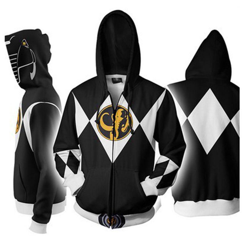 Mighty Morphin Power Rangers Cosplay 3d Printing Hoodie With Premium Quality