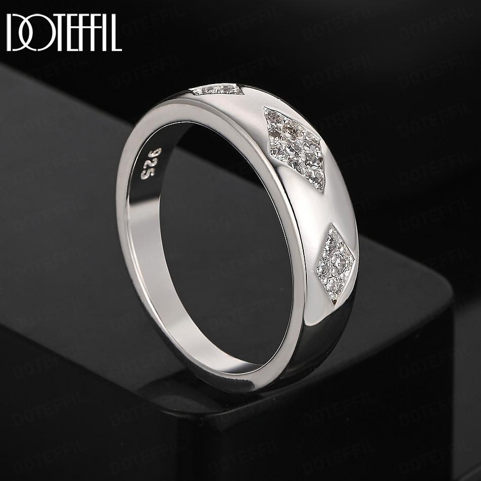 925 Sterling Silver AAA Ring Fashion Charm Exquisite Wedding Jewelry