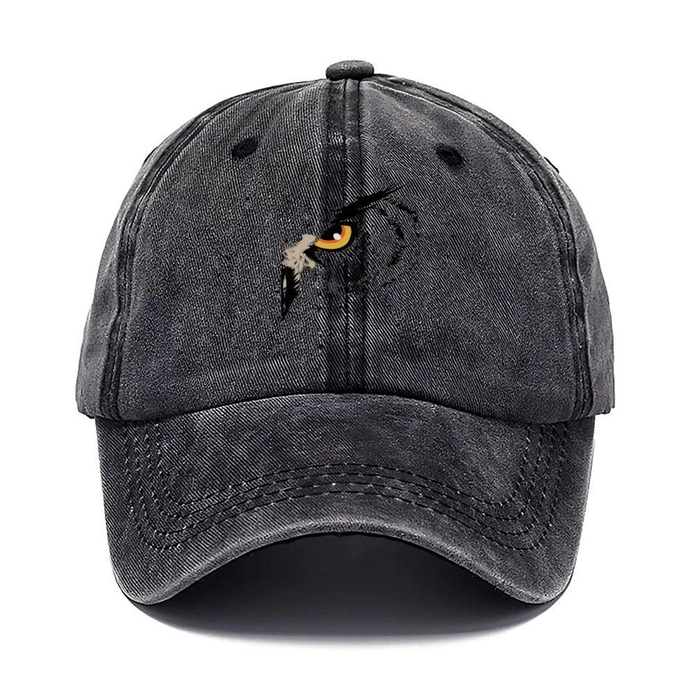 Pc Retro Washed Distressed Baseball Cap Suitable for Casual Travel Wear Owl Print Unisex Hat with Owl Lightweight Outdoor C