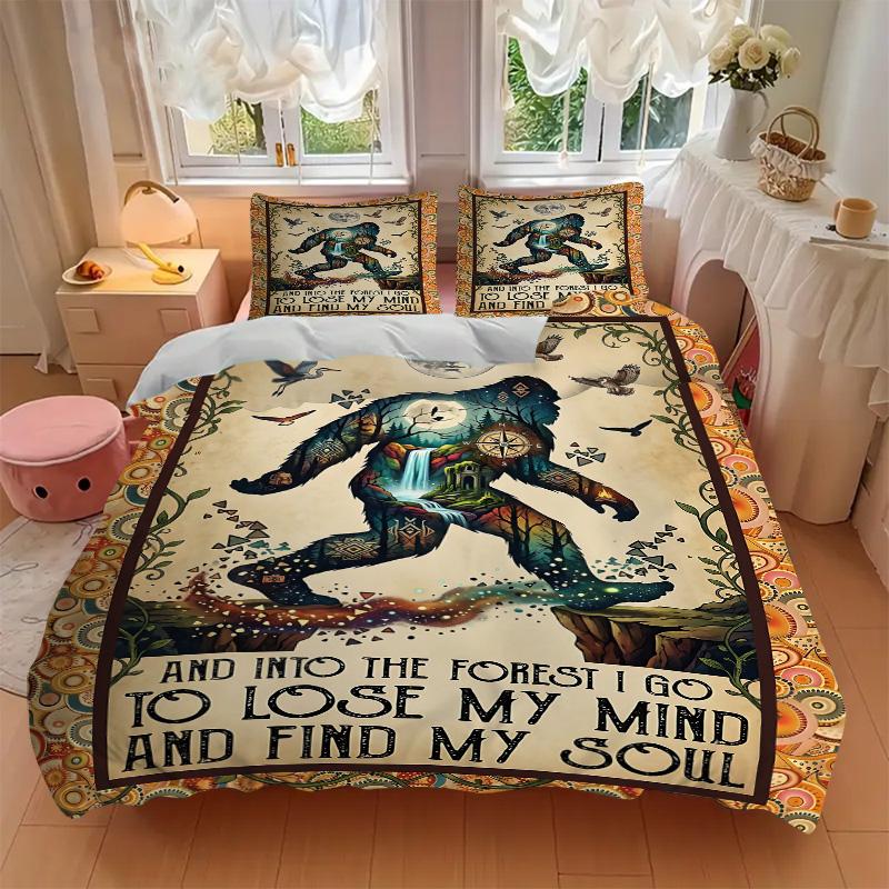 Forest Journey Soul Find Print 3Pcs Bedding Setduvet Cover With 2 Bedropillowcase Home Birthday Gift