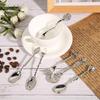 6PCS Vintage Coffee Spoons, Tea Fork Set, Zinc Crystal Mini Fancy Dessert Tableware for Home Office Party Coffee Bar