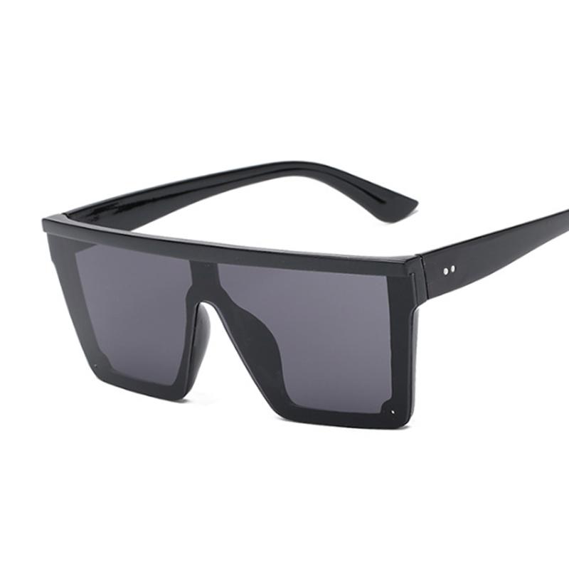 Vintage čtvercové sluneční brýle žena luxusní značkový návrhář nadměrné sluneční brýle stínítka zrcadlo černé čočky módní brýle