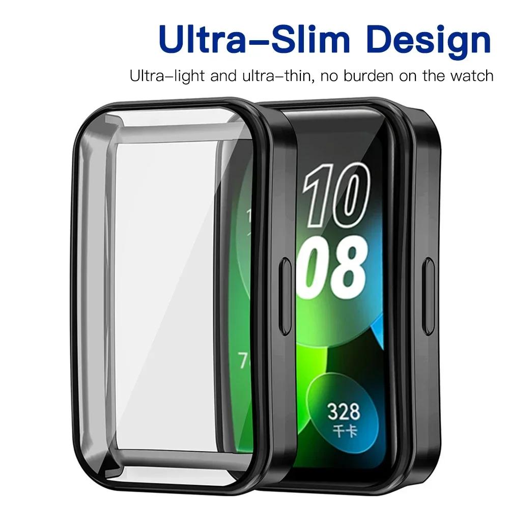 Soft TPU Case For Huawei Band 10 Accessories Bumper Smart Watch All-around Shell For Huawei Band 8 9 10 Screen Protector Cover