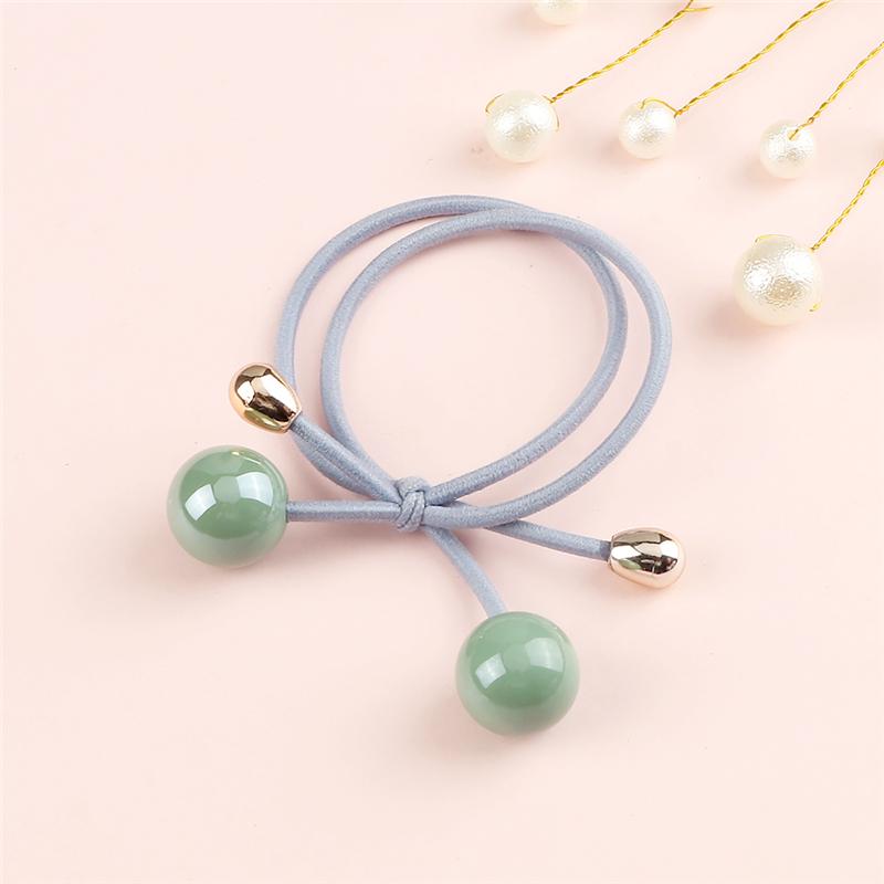 Bowknot Ball Pendant Hair Band Korean Fashion Headband Women Girls Hair Rope High Elastic Simple Scrunchie Hair Accessories Gift