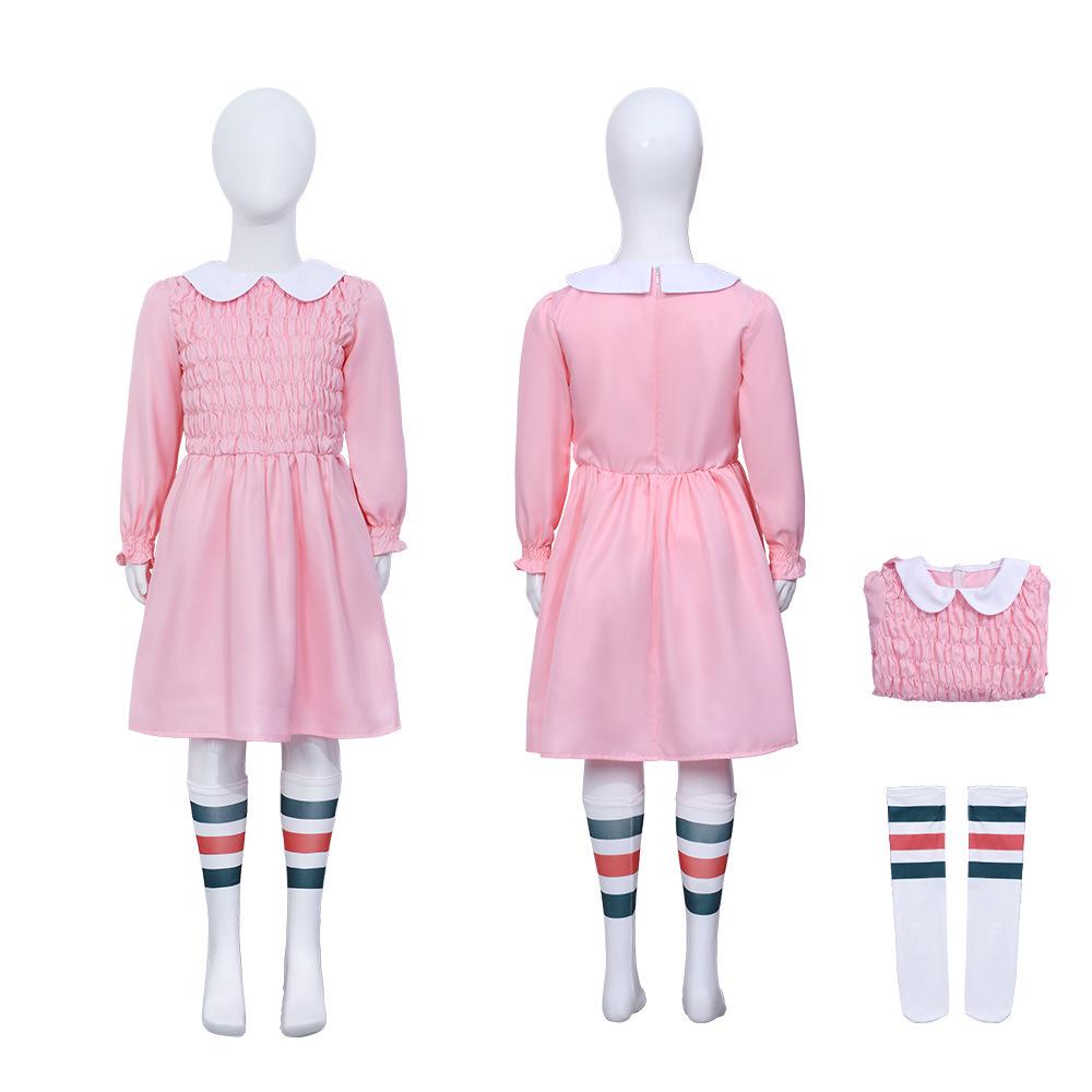 Stranger Things Eleven Pink Cosplay Dress 120 cm (Child)