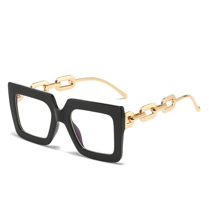 Twooo 3207 Übergroße quadratische Brille mit modischem Bügel Sonnenbrille Damen