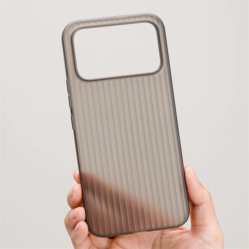 

Прозорий Матовий Матовий Чохол для Телефону з Твердого Силікону з Вертикальною Смужкою для Xiaomi Poco F8 Ultra F8 Pro Redmi K90 Pro Max K90 Ударостійка Накладка-Бампер For Redmi K90 ProMax