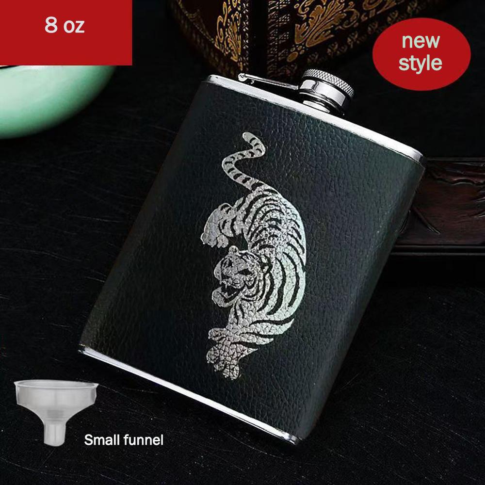 

8 унций, Фляга из нержавеющей стали 304 для спиртных напитков, Русская бутылка для алкоголя с воронкой, Мини-плоская фляжка, Портативный набор для вина