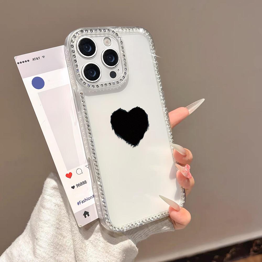Bracelet Chain Phone Case For iPhone 17 16 15 13 14 for 17Air 17 12 14 16 Pro 17 14 16 Pro Max Sparking Diamond Cute Pattern Hard Cover With Lanyard