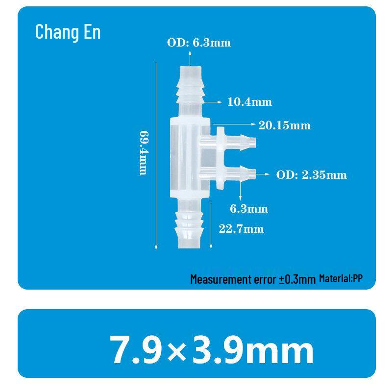 Plastic Connector Set: Six-Way, Ten-Way, Reducing Six-Way, Barb, Hose Connector, Four-Way Air Vent.