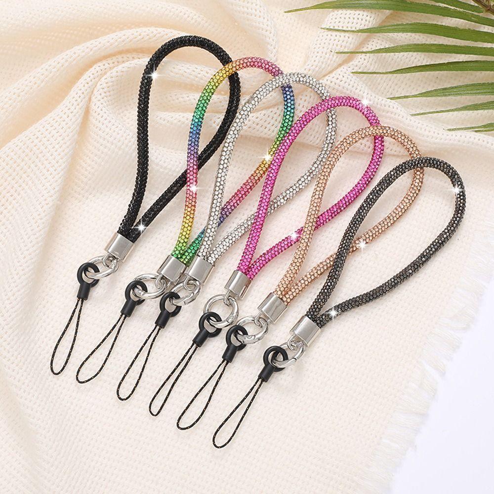 Glitter Flashy Phone Lanyard Phone Wrist Straps Keychain Hanging Anti-lost Rope