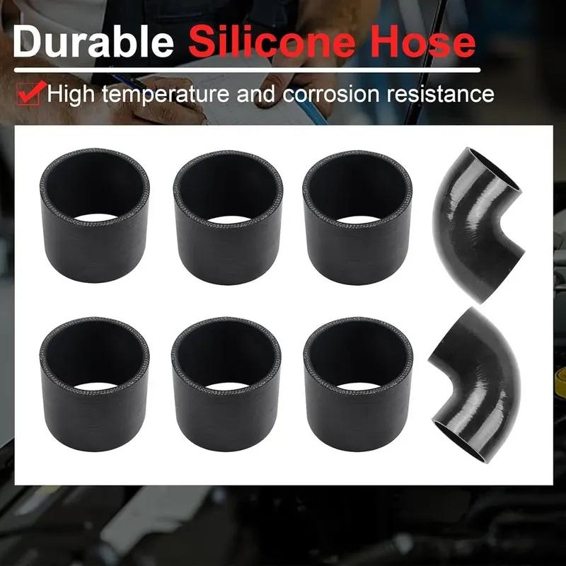 2.5" Inch Turbo Intercooler Piping Aluminum w/U Pipe Silicone Coupler Clamp Kit