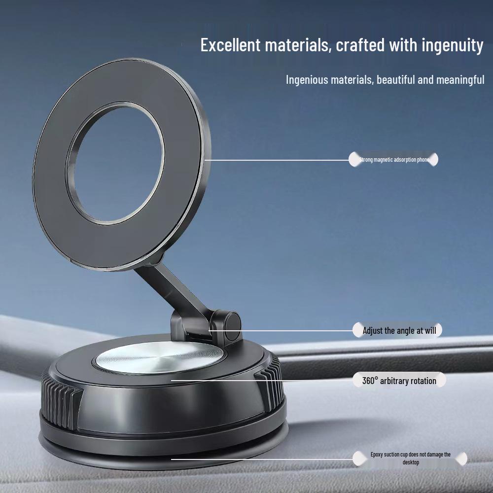 Foldable Strong Magnetic Car Phone Mount with Suction Cup - Universal Navigation Holder
