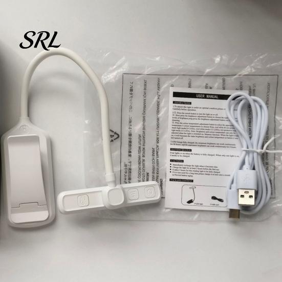 Adjustable Brightness Book Light Clip-on Reading with Flexible Gooseneck, 24 LED 3 Color Eye Study Room Table Lamp Caring Light, USB Rechargeable