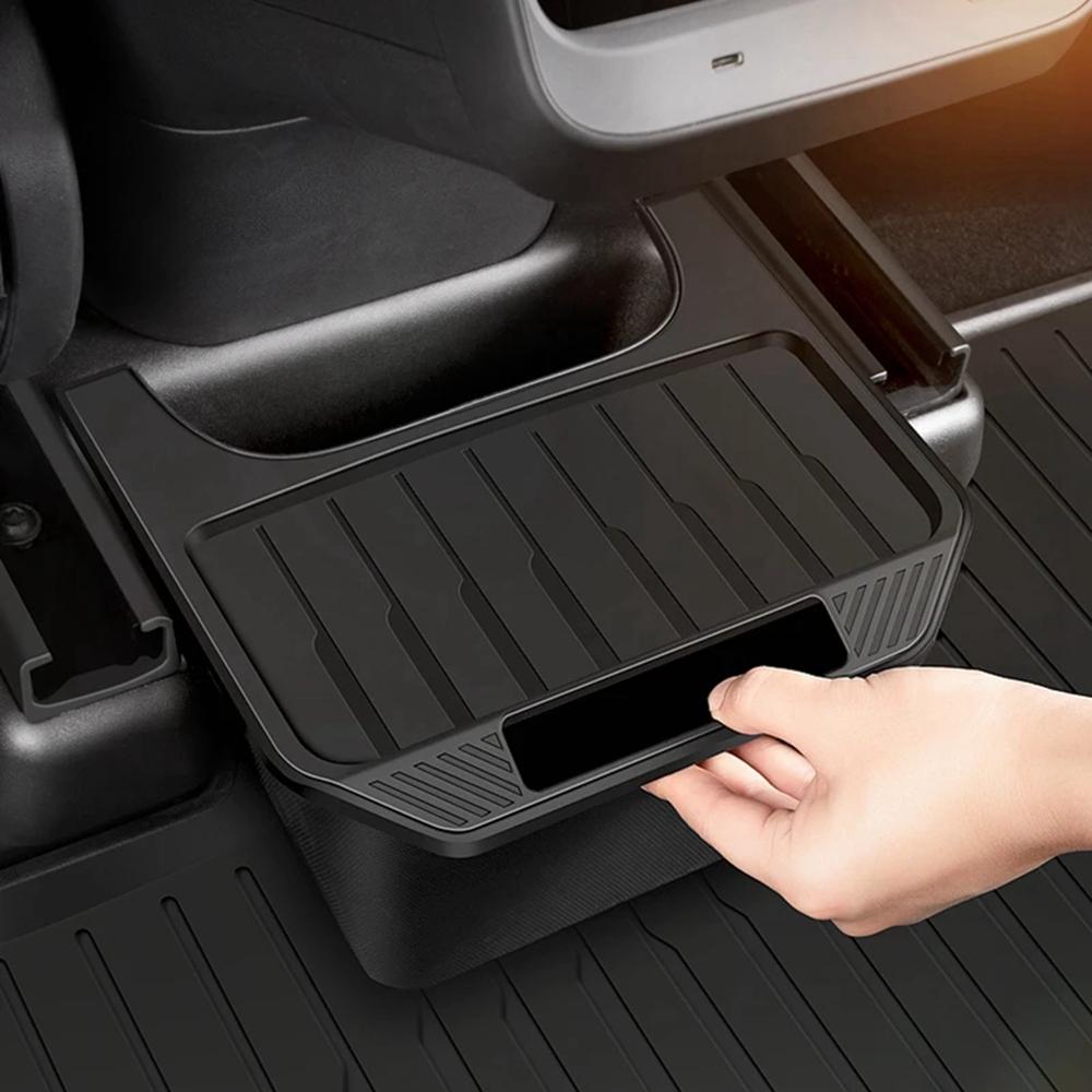 For Tesla Model Y 2025-2025 Trash Can Rear Center Console Organizer Row Seat Storage Box Backseat Garbage Bin Car Accessories