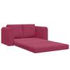 Wine Red Velvet Sofa Bed 148 x 71 x 83 cm