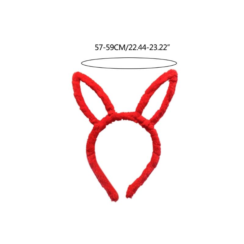 Diadema de Orejas de Conejo Peluche Orejas de Conejo de Pascua Linda Accesorios de Disfraz Cosplay para Niños y Adultos Talla Única 8 Colores