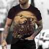 Motorcycle T-shirt New 3D Print Short Sleeve Vintage Classics TShirt For Mens Street Ride Biker Shirts Tops Oversized Tee Shirt
