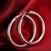 RSAMD gorgeous 925 sterling Silver Charms 5cm Earrings round circle for women wedding