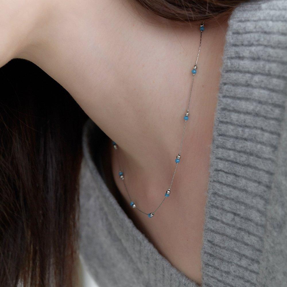 [Onyu wearing] Prn282 Iceing Ball Chain Necklace