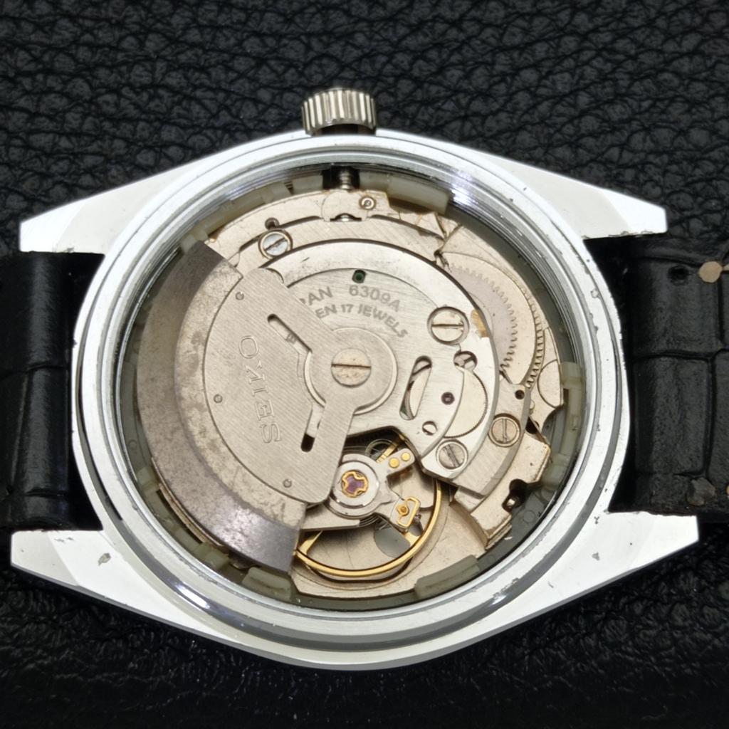 SEIKO 5 AUTOMATIC JAPAN MENS 6309A REFURBISHED BLACK COLOR DIAL WATCH a440314-4 Sk-a440314