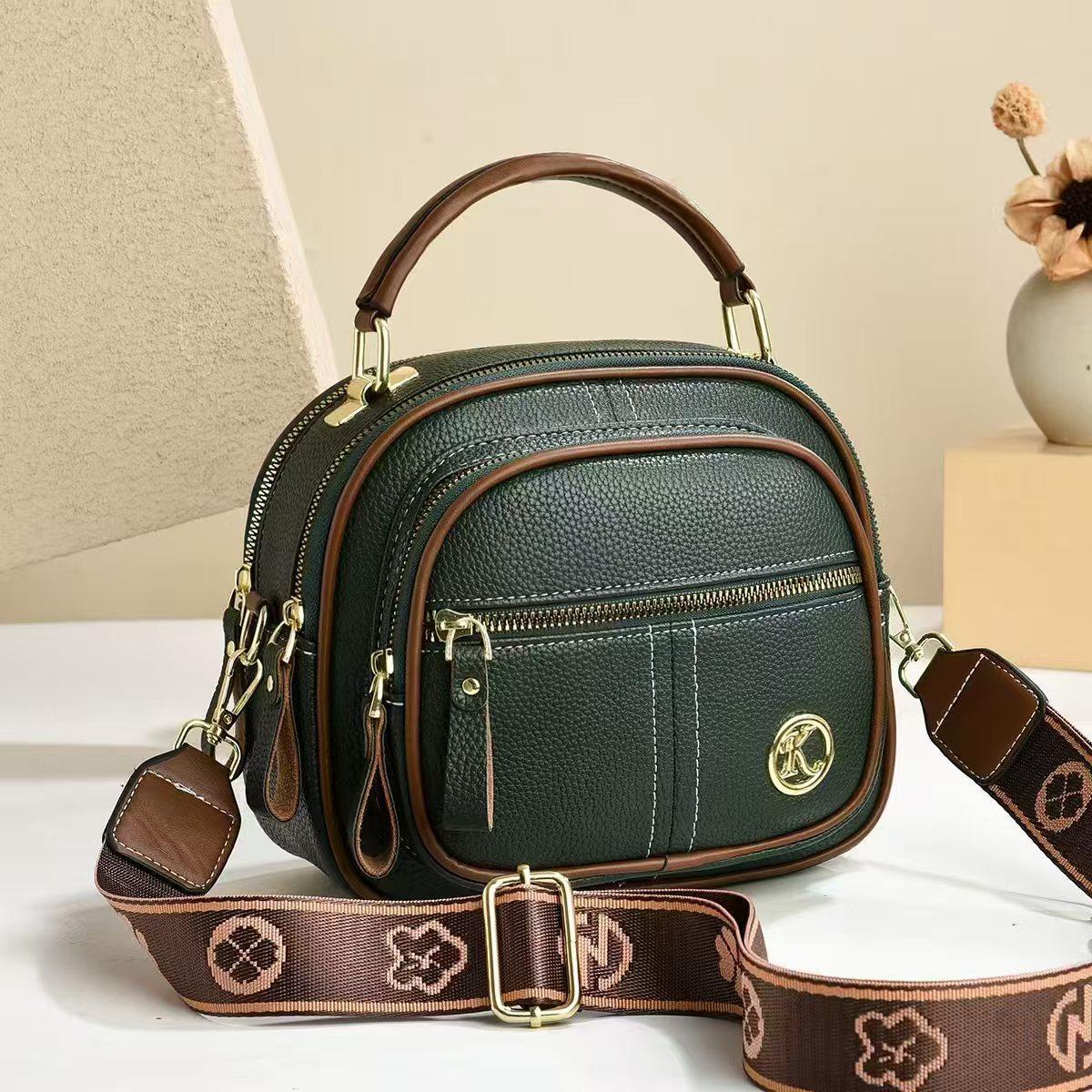 

Сумка кроссбоди для женщин, многокарманная наплечная сумка с регулируемым широким плечевым ремнем, квадратные сумки из искусственной кожи зелёный