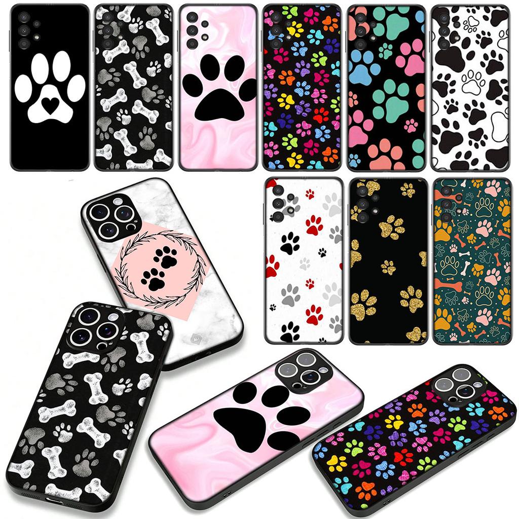 For Xiaomi Redmi 15 A5 9A 9T 10A 10C 9C NFC 15C Note 11 9 10 Pro Plus 8T Phone Cover Case Cute Dog Paw Footprint Casing