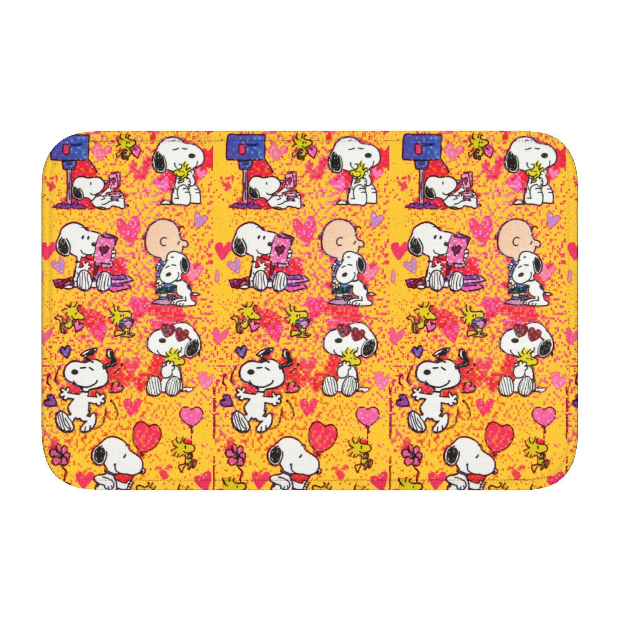 

Custom Cute Cartoon S-Snoopys Doormat Anti-Slip Entrance Welcome Kitchen Bath Floor Door Mat Toilet Living Room Carpet Rug 60cm x 90cm