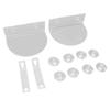 2pcs Acrylic Window Plant Shelves with Suction Cups Support Brackets Semicircular Window Sill Extender for Succulents