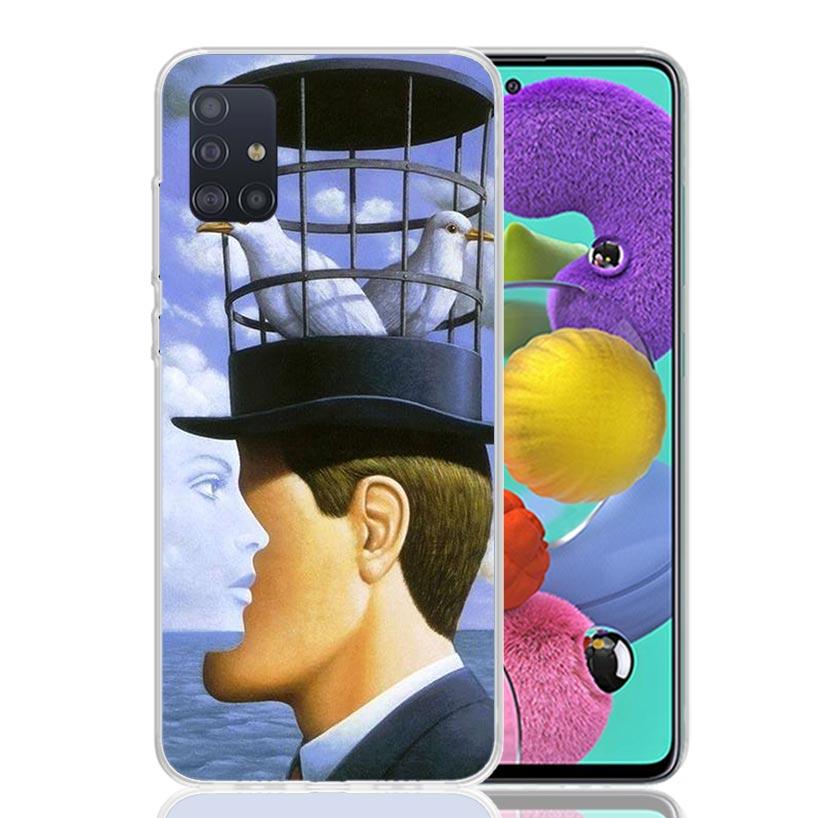

Rene Magritte Art Phone Case for Samsung Galaxy A52 A51 A50S A12 A22 A32 A72 A10S A30S A31 A71 Note 20 Ultra 10 Plus S10 Galaxy Samsung A51 4G