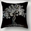 Decorazioni per la Casa Fiori Metallici Lucidi, Foglia e Albero Federe per Cuscini Copricuscino con Motivo Adatto per Divano Camera da Letto Auto